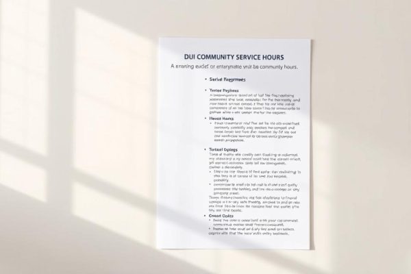 Dui Community Service Hours
